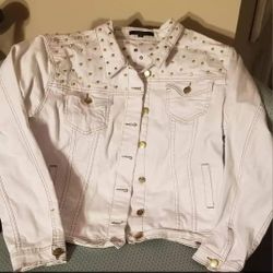 Woman's White Jean Jacket