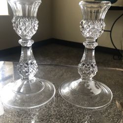 Glass candleholders