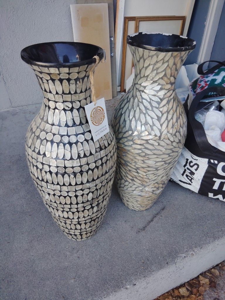 Mother Of Pearl Vase Set