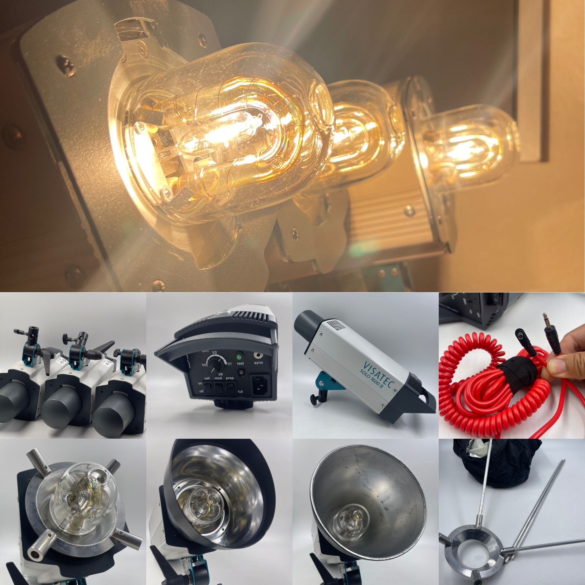 VISATEC Solo 1600B 3 Lights photography strobe lighting kit.
