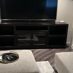 Black Wood TV Stand