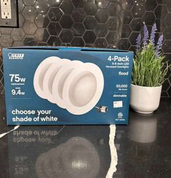 4 pack of 5-6 inch LED lights 75W dimmable