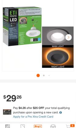 6 Inch LED COLOR CHANGING Lights With Night Light (ETI) Brand New Top Of The Line Have Over 55 Lights Paid Over $36 Each