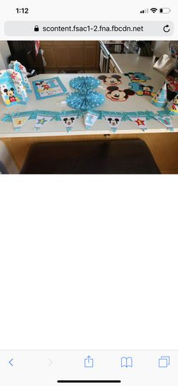 1st birthday Mickey decor
