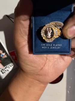 14K Gold Plated Men's CZ Ring