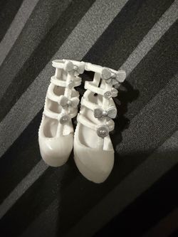 Lol Omg Miss Celebrate Doll Outfit White Strappy Silver Bow High Heels Shoes