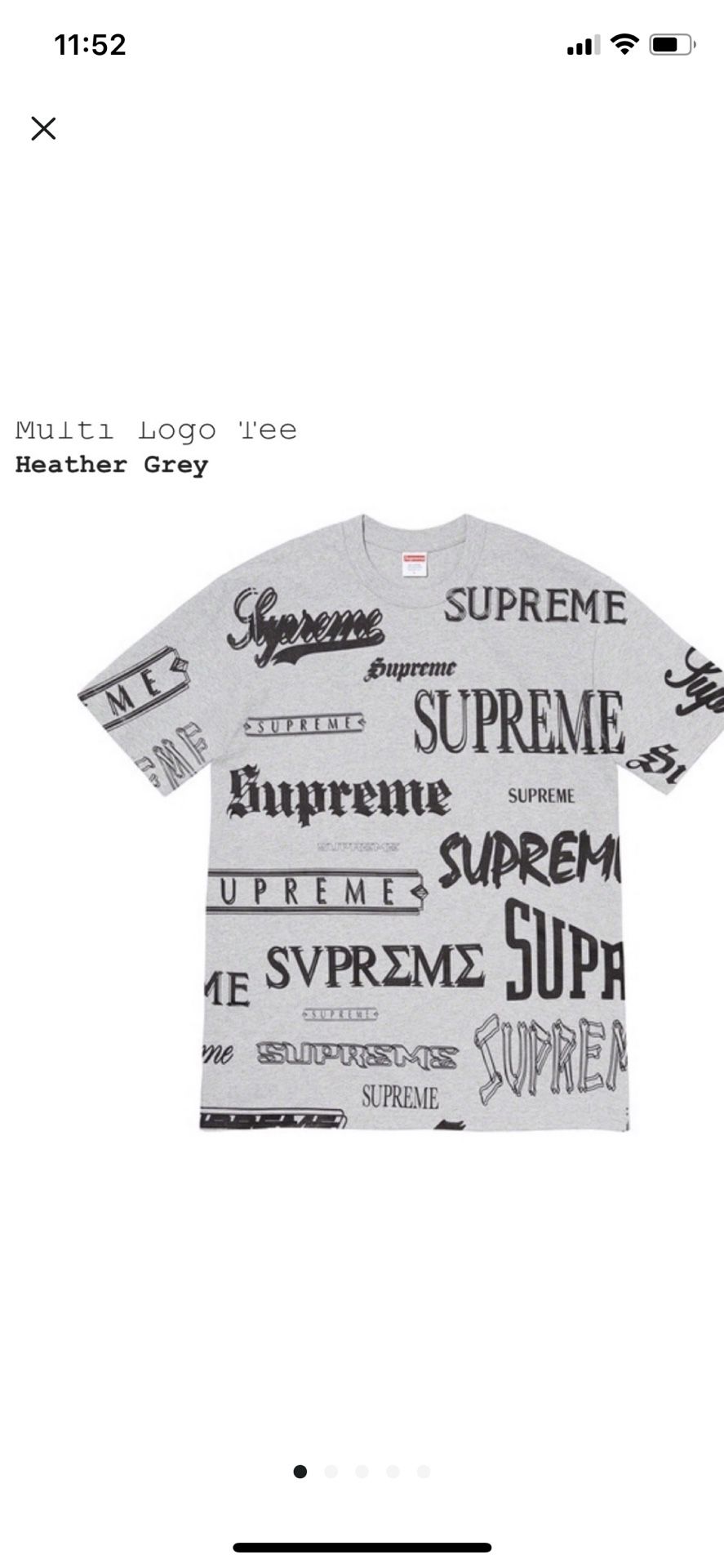 Supreme multi logo t-shirt