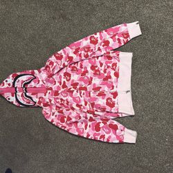 Bathing Ape Double Hoodie (Bape) Size Medium 