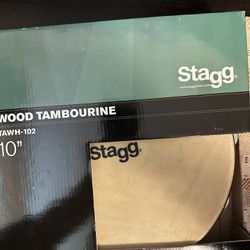 Stagg Wood Tambourine Brand New In box
