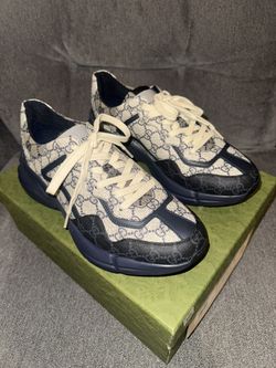Gucci GG Rhyton 'Beige Blue Monogram'