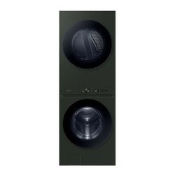 Samsung - BESPOKE High-Efficiency Stackable Smart Front Load Washer and Dryer in Forrest Green