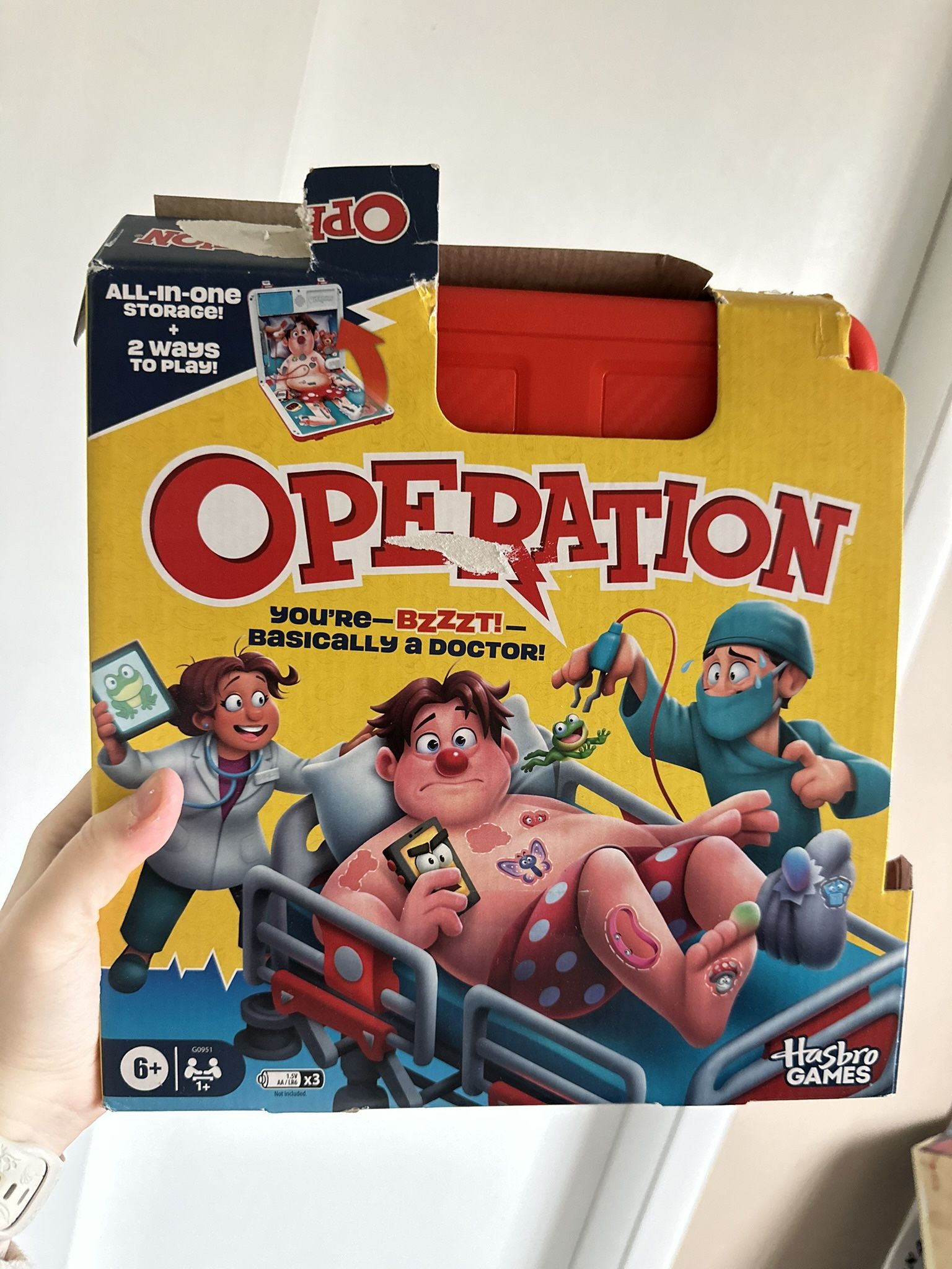 Operation Electronic Board Game with All-in-One Carrying Case Hasbro Games