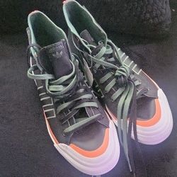 Adidas Orginals Nizza HI  Dl Black Green Orange Casual Sneakers Sixe 10.5 Men's New