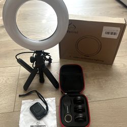 Content Creator Starter Kit NEW! Ring Light + Phone Lens Kit + Remote