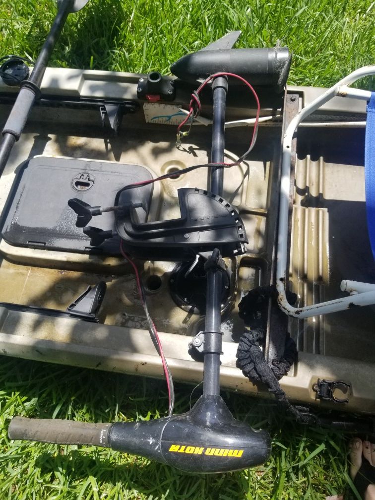 12ft ascend brand kayak with trolling motor and paddle for Sale in