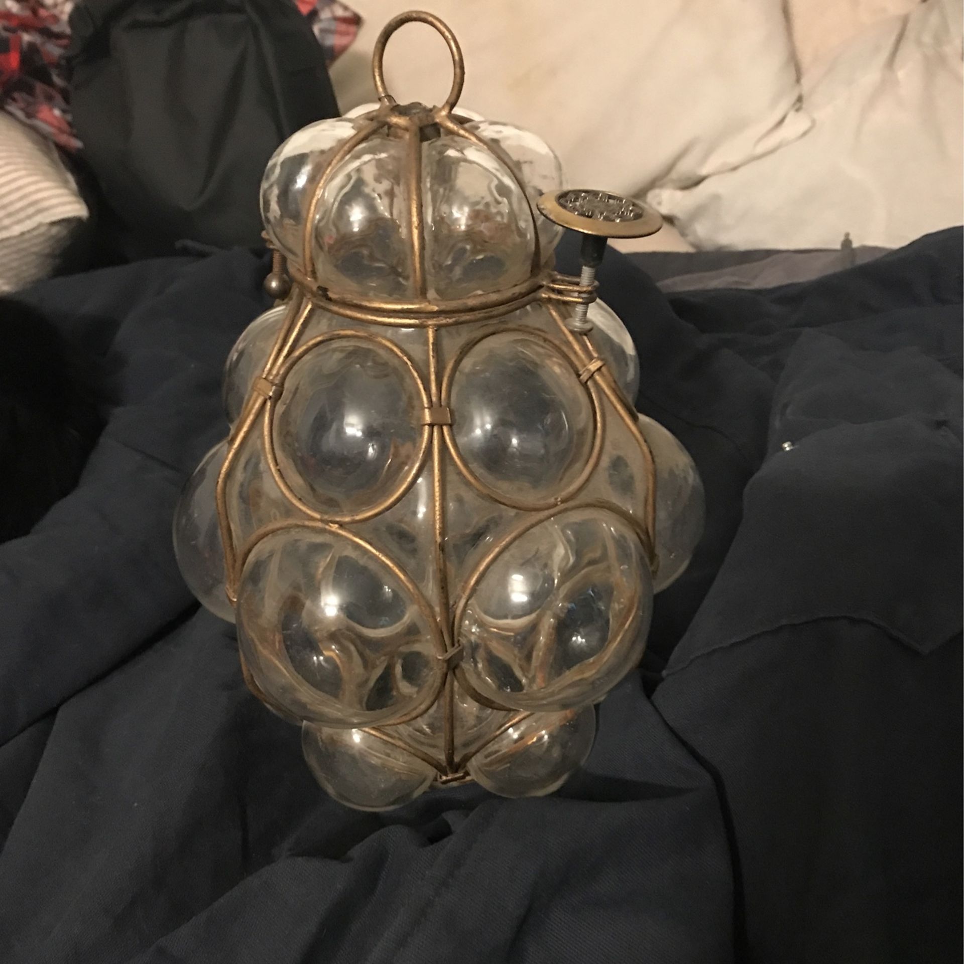 Vintage Hand blown Glass Lamp