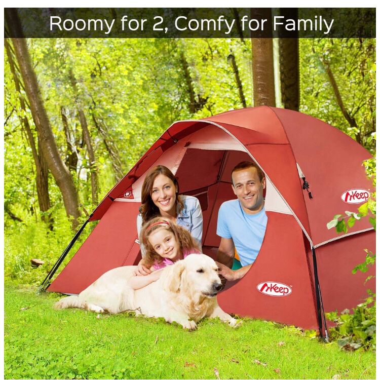 3 Person Tent - Easy & Quick Setup Tent for Camping, Professional Waterproof & Windproof Fabric