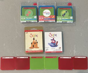 Sizzix Sizzlit / Ellison Thin Cuts summer themed die lot of 11