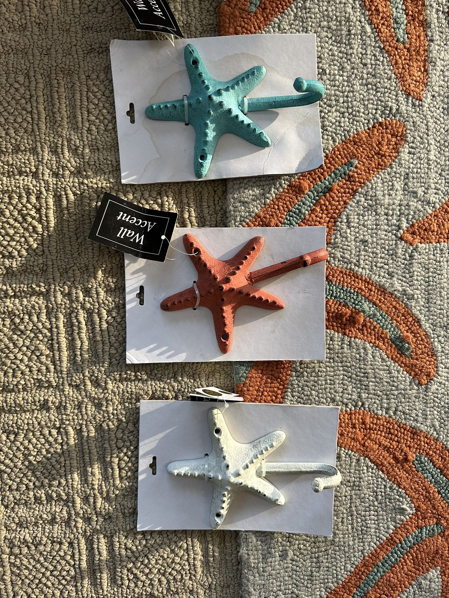 $10 Each ($30 For All Three) Beach Theme Cast Iron Towel Hooks
