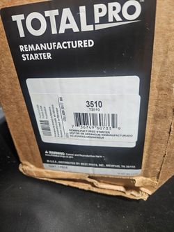 Remanufactured starter.$75 obo