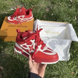 Louis Vuitton Men's LV Skate Red Sneaker Size 8 US 41 EUR