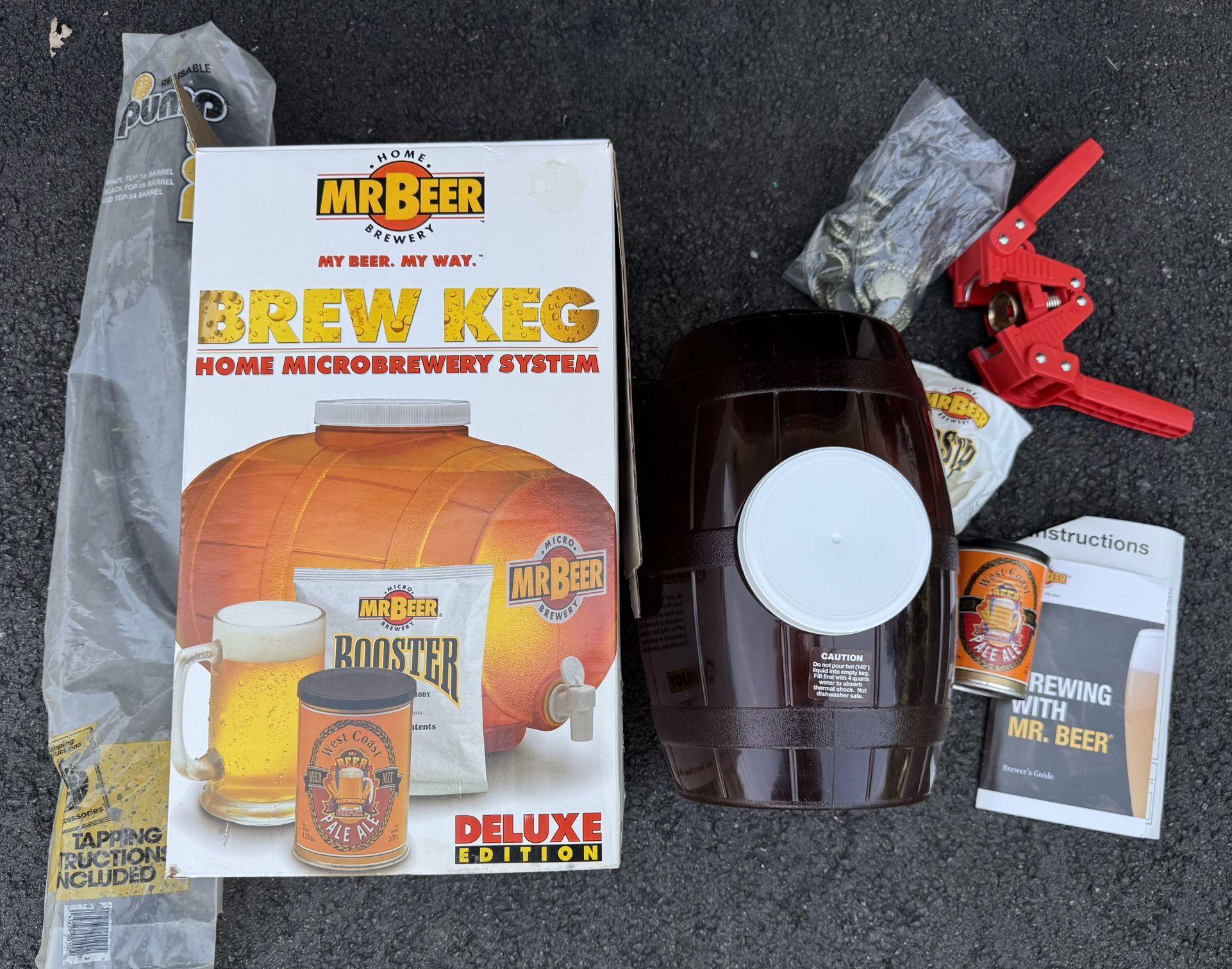 BEER MAKING KIT, Bottle Capper, Caps And 3 Cases Of Empty Beer Bottles