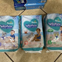 Pampers SWIM diapers Small Medium Large! $6 Each Or 2 For $10. One Pack Of Large Left 