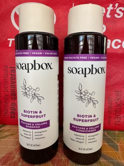 Soapbox shampoo & conditioner - biotin & superfruit