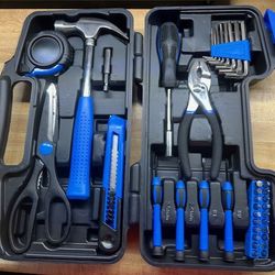 New, FIRM, 39 PCS Hand Tool Set/Household Tools Kit Box /Mechanics Kit w/Carry Case /Tool box Tool set