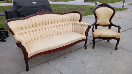 Victorian sofa and chair set American furniture brand