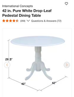 42 in pedestal table