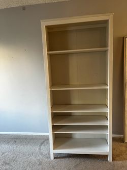 Bookcase, white, 31 1/2x11x79 1/2 "