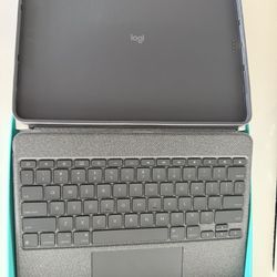 Logitech - Combo Touch Keyboard Folio for Apple iPad Pro 12.9" (5th & 6th Gen) with Detachable Backlit Keyboard - Oxford Gray
