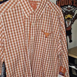 Long Sleeve Texas Longhorns Button Down
