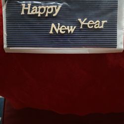 Handmade Greek Happy New Year Wooden Card Imported From Greece