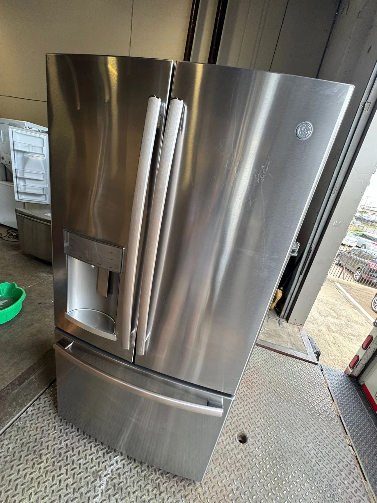 💕SALE💥REFRIGERATOR GE PROFILE FRENCH DOOR WITH HANDS-FREE AUTOFILL IN FINGERPRINT RESISTANT STAINLESS STEEL