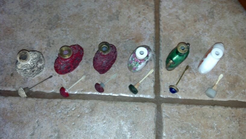 Collectible antique snuff bottles. Authentic. Only one fake.