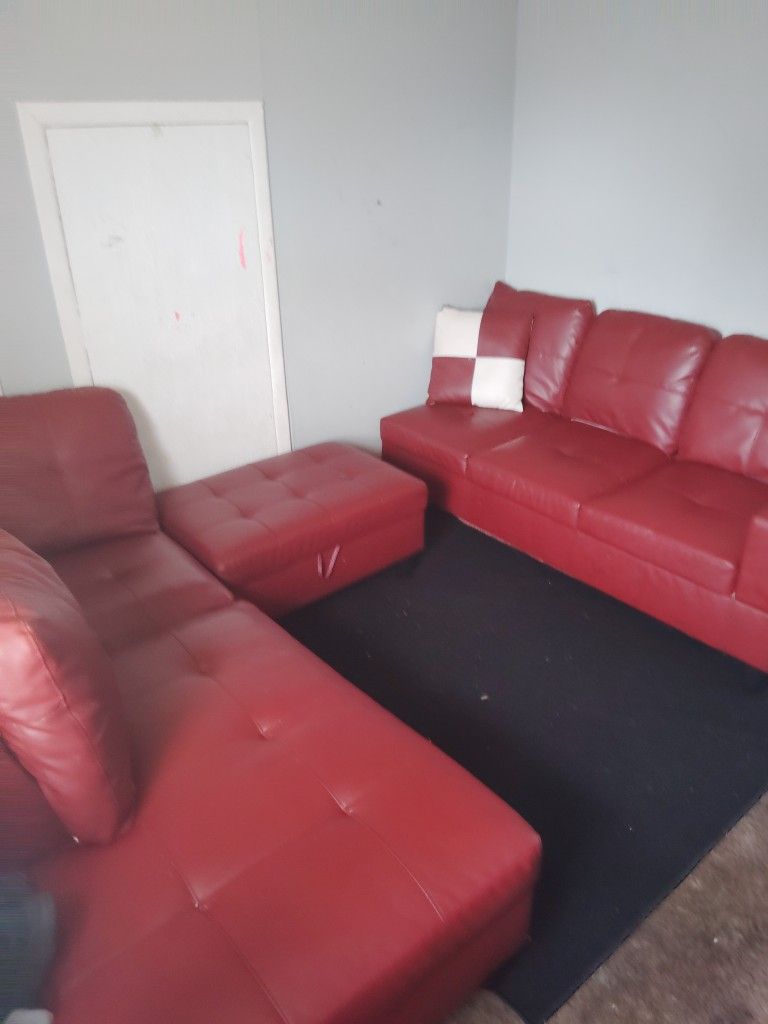 Red Sectional Couch