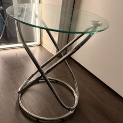 Glass End Table 