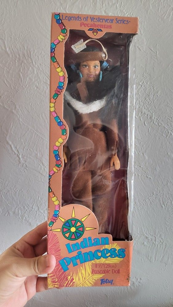 Vintage Totsy Pocahontas Indian Princes Doll Legends of Yesteryear Series 11.5"