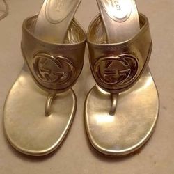 Gucci Gold Sandals