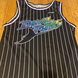 Tampa Bay Rays Devil Rays Brett Phillips Basketball Jersey XL