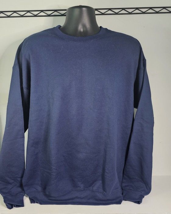 Athletic Works Blue Fleece Crew Sweatshirt Mens XL(46-48)