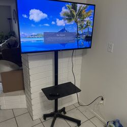 43” LG **FIRE-TV**   With Rolling Stand