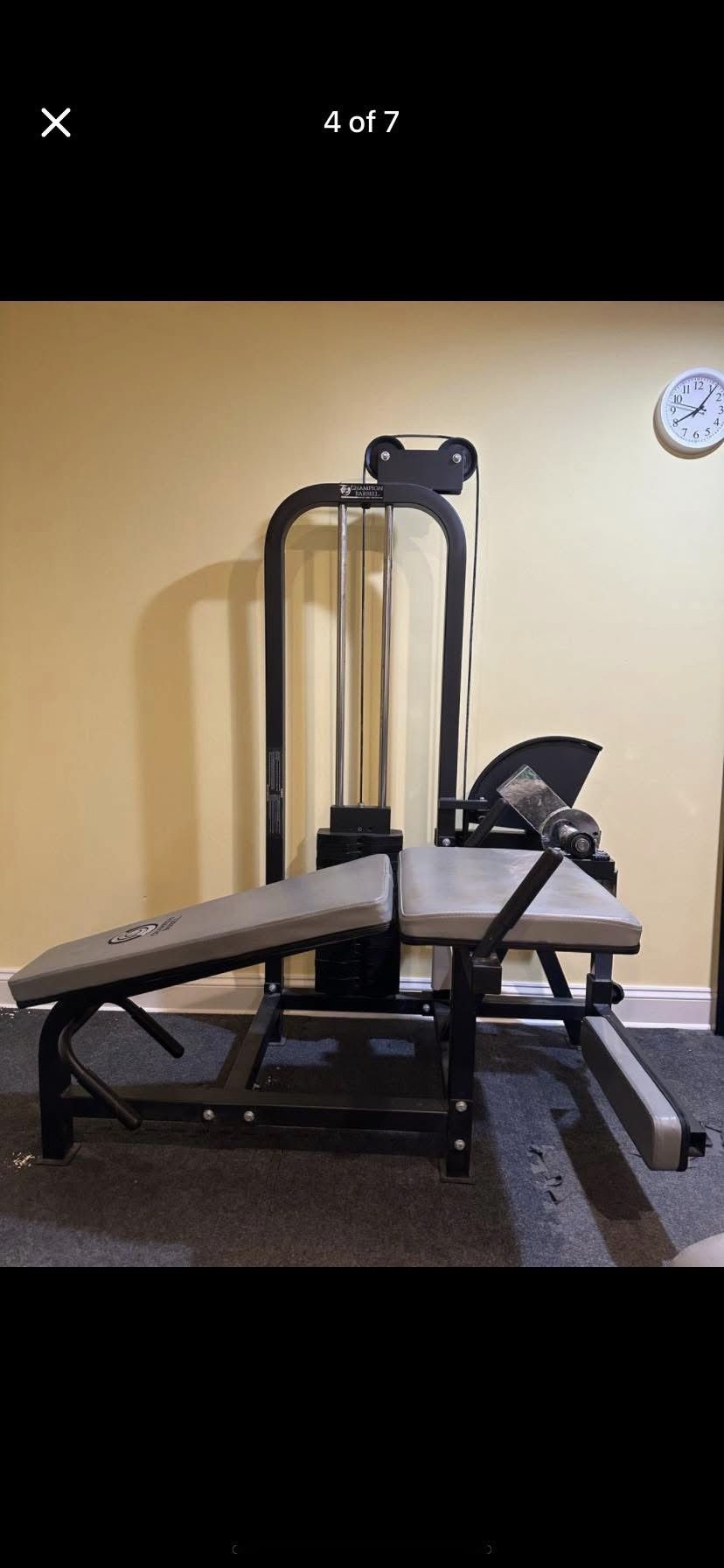 Champion Barbell Leg Curl With 200 Pounds Of Weight
