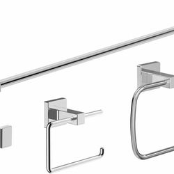 Symmons 36AC-BUNDLE Duro 4-Piece Wall-Mounted Bathroom Hardware Set in Polished Chrome
