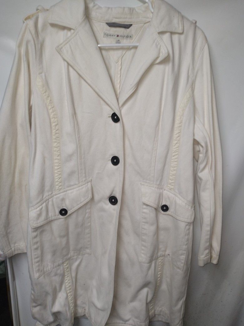 Tommy Hilfiger Long Denim Jacket Size Large