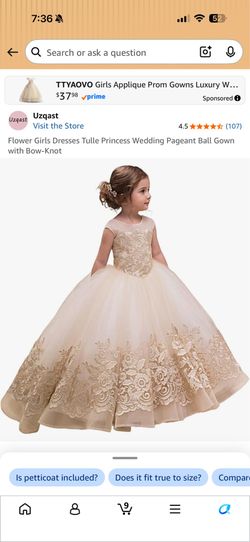 Flower girl dress size 6/7