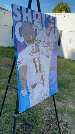LA Dodgers Shohei Ohtani Canvas Portrait Wall Art (17" x 25") - $35