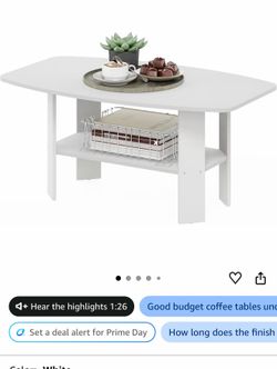 White coffee table (small Space)